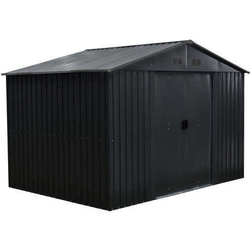 FLORAWORLD Gerätehaus »floraworld«, Metall, BxT: 301 x 303 cm (Außenmaße inkl. Dachüberstand) - grau FLORAWORLD Gerätehaus »floraworld«, Metall, BxT: 301 x 303 cm (Außenmaße inkl. Dachüberstand) - grau