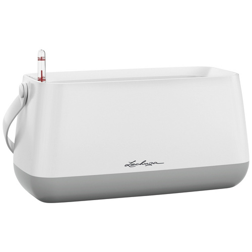 Lechuza Pflanzgefäß Yula Pflanztasche 38 cm x 17 cm x 33 cm Weiß-Grau