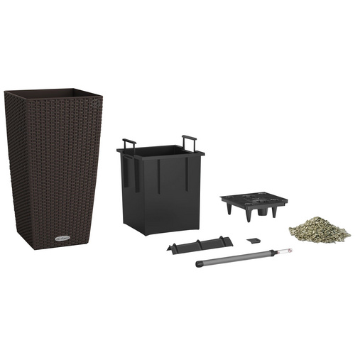 LECHUZA Pflanzgefäß »CUBICO«, BxHxT: 30 x 56 x 32 cm, mokka - braun