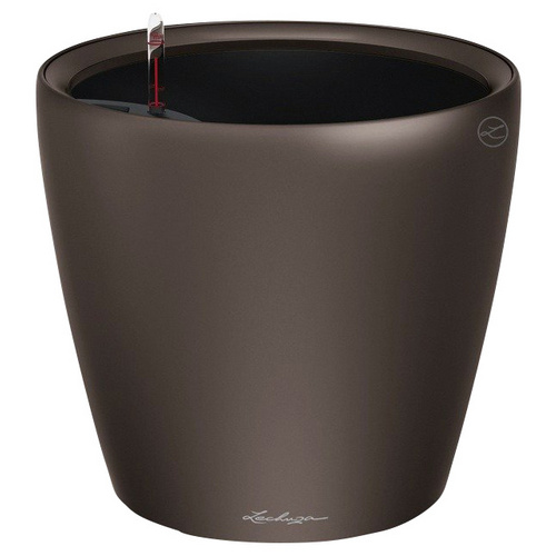 Lechuza Pflanzgefäß Classico Premium LS Ø 28 cm x 26 cm Espresso metallic