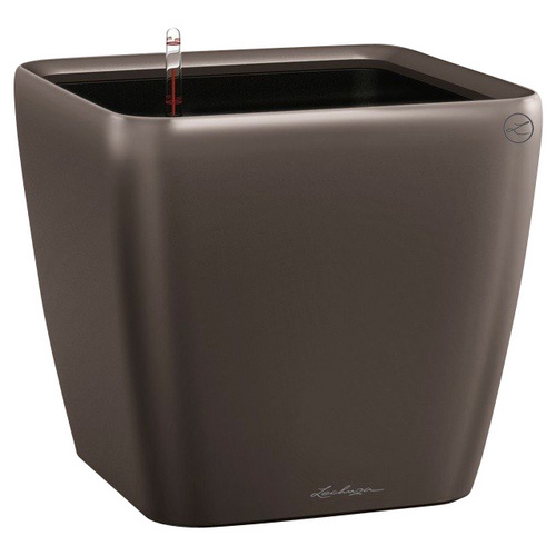 Lechuza Pflanzgefäß Quadro Premium LS 22 cm x 22 cm x 21 cm Espresso metallic