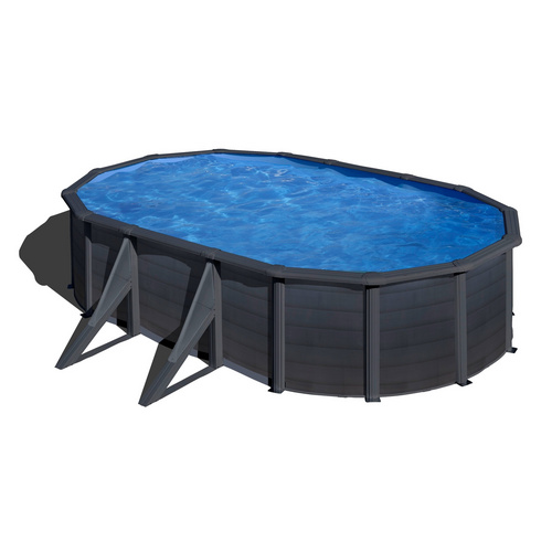 GRE Ovalpool, grau, BxHxL: 300 x 132 x 5...