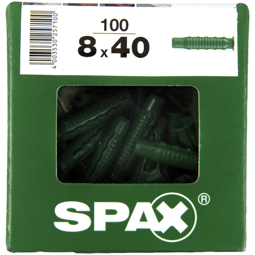 Thumbnail - SPAX Spreizdübel, Typ-SD, Nylon, 100 Stück, 6 x 40 mm - gruen