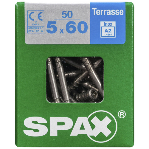 Spax - Terrassenschraube, 5 X 60 Mm, 50 Stück, Fixiergewinde, Zylinderkopf, T-Star Plus T25, Cut-Spitze - 4507000500607 4003530191084 - Image 4