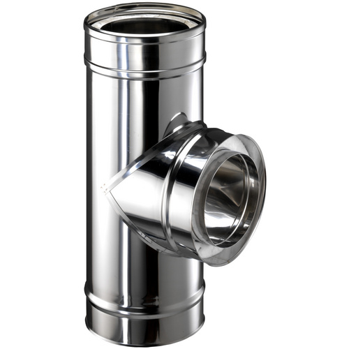 Zitec Ofenrohr T-Stück, 150 mm, Feuerungsanschluss enthalten