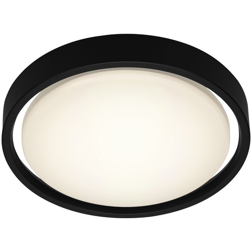LED Deckenleuchte, rund, Ø 36 cm, CCT, Bewegungssensor, 30 Watt, schwarz