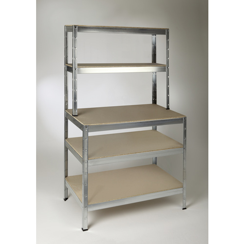 Schwerlastregal Werkbank, B/T/H: 100x180x36/60 cm