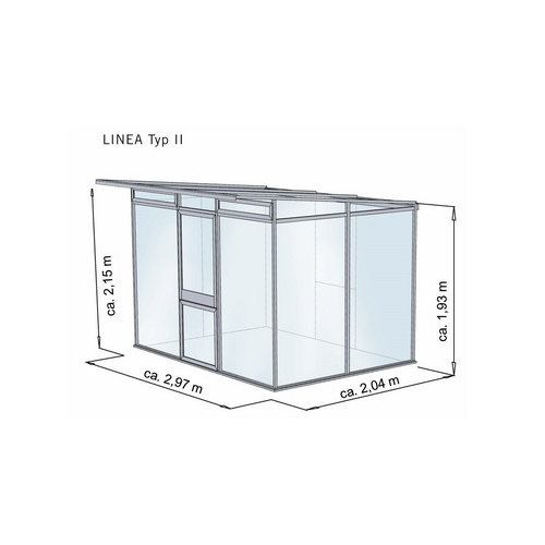 KGT Gewächshaus »Linea«, 6,54 m², Ku...