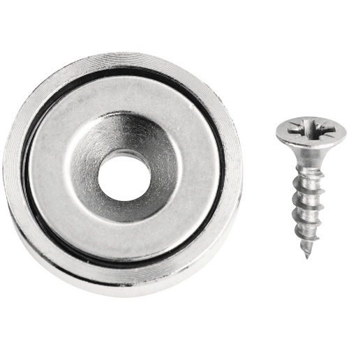 CONNEX Neodym-Magnet, silberfarben, 1 Stück