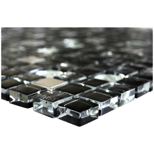 HuH Mosaik Mosaikfliese »Diamond«, BxL: 30 x 30 cm, Wandbelag - schwarz