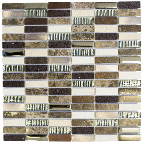 HuH Mosaik Mosaikfliese »Artificial«, BxL: 30,4 x 29,8 cm, Wandbelag – beige