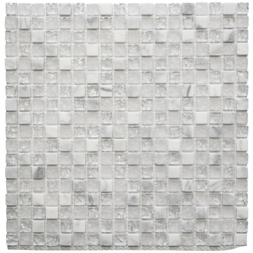 HuH Mosaik Mosaikfliese »Ice Cube«, BxL: 30,5 x 30,5 cm, Wandbelag – weiss