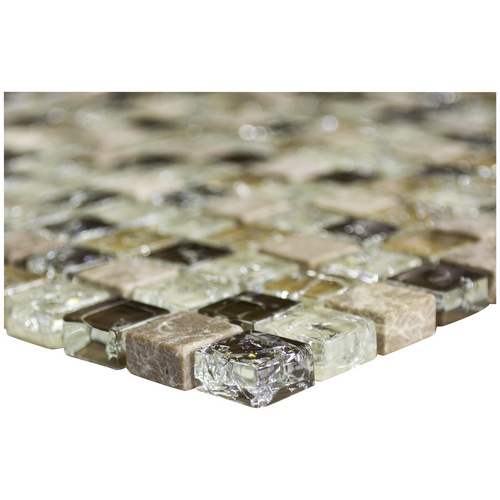 HuH Mosaik Mosaikfliese »Ice Cube«, BxL: 30,5 x 30,5 cm, Wandbelag - beige