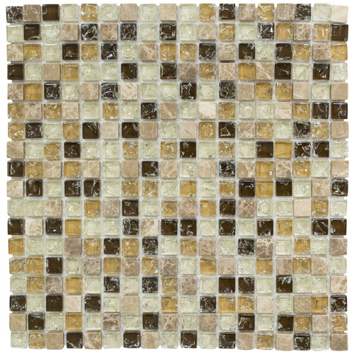 HuH Mosaik Mosaikfliese »Ice Cube«, BxL: 30,5 x 30,5 cm, Wandbelag – beige