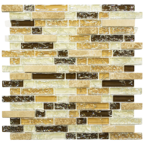 HuH Mosaik Mosaikfliese »Ice Cube«, BxL: 30,5 x 29,8 cm, Wandbelag – beige