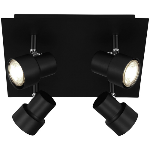 LED Deckenleuchte, 1840 Lumen, 20 Watt, GU10, schwarz