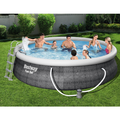 BESTWAY Rundpool »Fast Set™«, rattan...