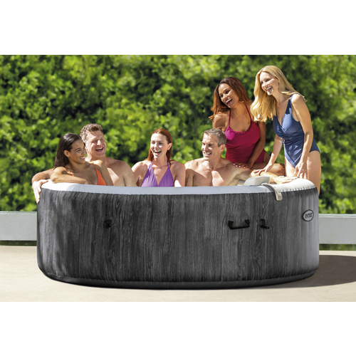 Intex Grau Whirlpool Pure Spa Bubble Massage Greywood Deluxe Ø 216 X 71 Cm - Image 2