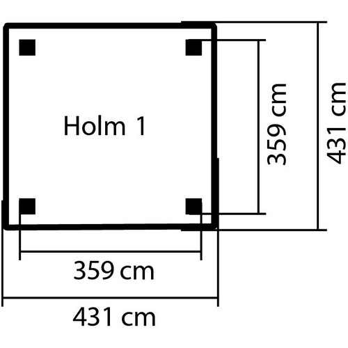 KARIBU Pavillon »Holm 1«, Walmdach, vi...