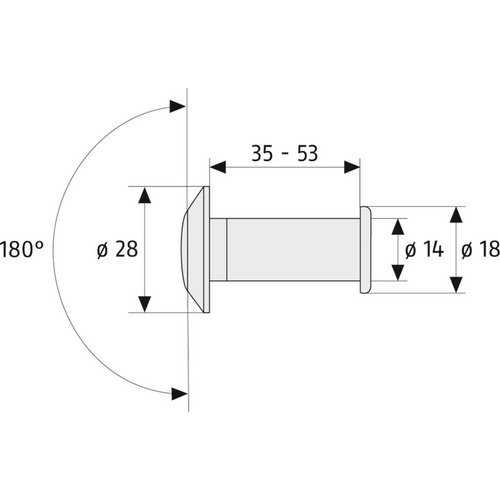 ABUS Türspion Metall, silberfarben