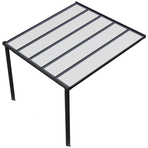 Thumbnail - GARDENDREAMS Terrassenüberdachung »Compact Line«, Breite: 304 cm, Dach: Polycarbonat (PC), anthrazitgrau