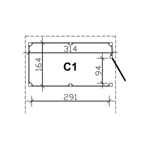 SKANHOLZ Abstellraum zum Unterbau in ein...