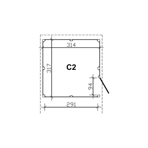 SKANHOLZ Abstellraum zum Unterbau in ein...