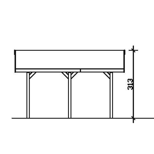 SKANHOLZ Carport »Wallgau«, BxT: 380 x...