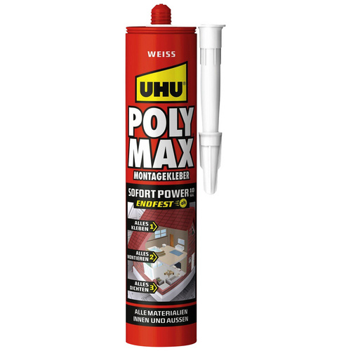 UHU Montagekleber POLY MAX HIGH GRIP EXPRESS weiß 425 g Kartusche