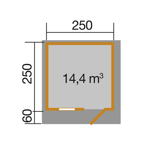 WEKA Gartenhaus, BxT: 300 x 320 cm (Auß...