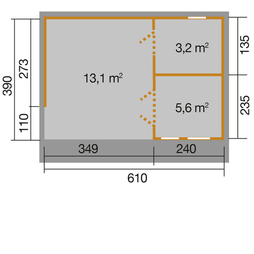 WEKA Gartenhaus, BxT: 670 x 450 cm (Auß...