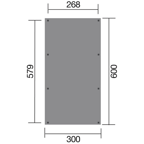 WEKA Carport, Außenmaß BxT: 268 x 579 ...