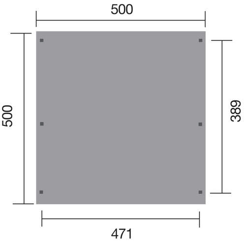 Weka Doppelcarport '616 A' kesseldruckimprägniert 500 x 500 cm