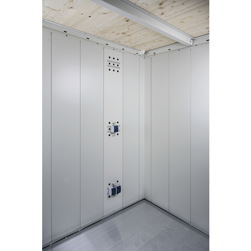 BIOHORT Elektro-Montagepaneel »Neo«, E-Montagepaneel für Gerätehaus Europa, LxB: 28 x 204 cm - grau