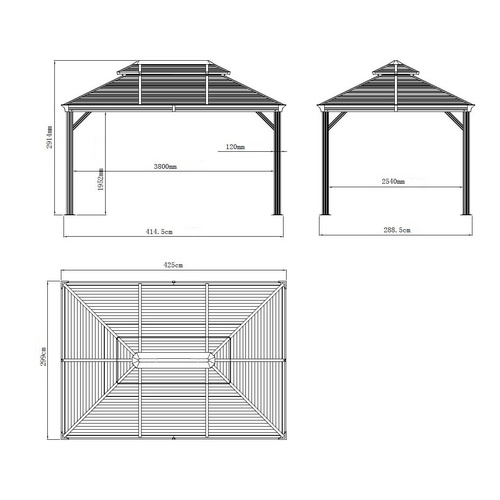 SOJAG Pavillon, eckig, BxT: 425 x 299 cm...