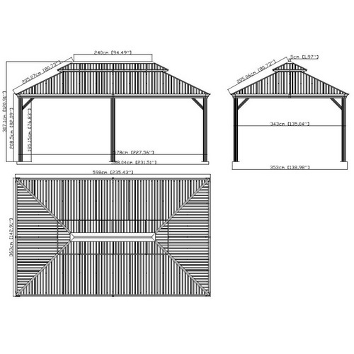 SOJAG Pavillon »Messina«, rechteckig, ...