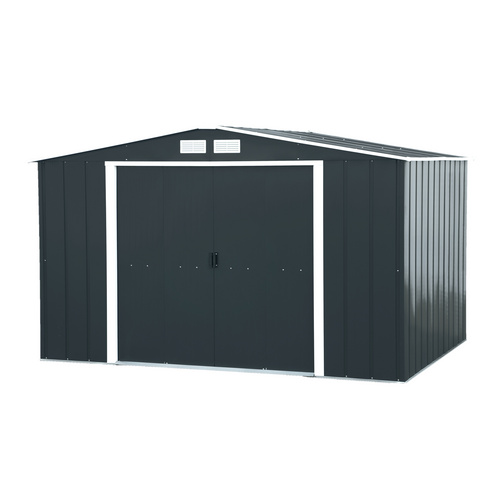 Tepro Metallgerätehaus Eco 10x8 Anthrazit 261,2 cm x 302,4 cm x 205,5 cm