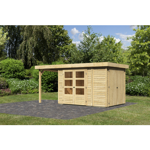 WOODFEELING Gartenhaus, BxT: 213 x 217 cm (Außenmaße), Dachplatte - braun