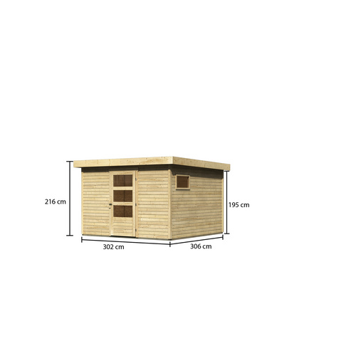 WOODFEELING Gartenhaus, BxT: 302 x 306 c...