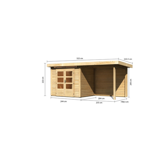 WOODFEELING Gartenhaus, BxT: 244 x 204 c...