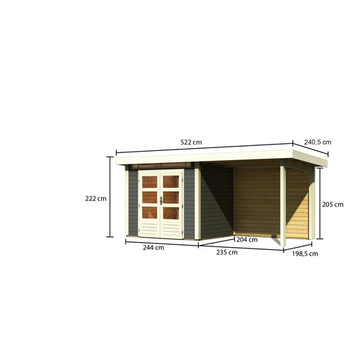 WOODFEELING Gartenhaus, BxT: 244 x 204 c...