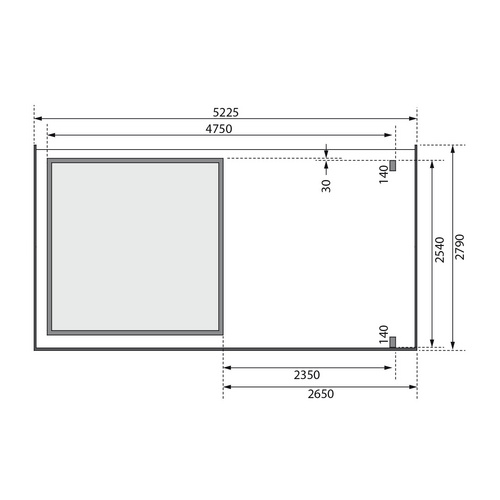 WOODFEELING Gartenhaus, BxT: 244 x 244 c...