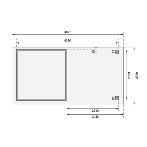 WOODFEELING Gartenhaus, BxT: 433 x 217 c...