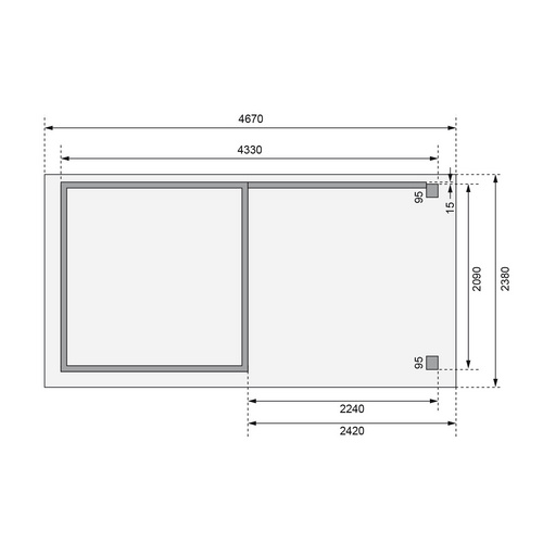 WOODFEELING Gartenhaus, BxT: 433 x 217 c...