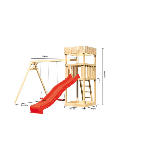 KARIBU Spielturm, BxHxT: 347 x 259,5 x ... KARIBU Spielturm, BxHxT: 347 x 259,5 x ...