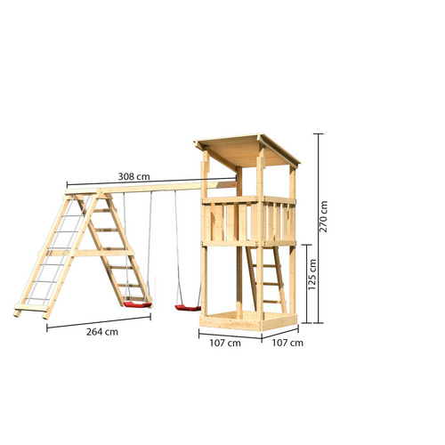 KARIBU Spielturm, BxHxT: 415 x 270 x 2... KARIBU Spielturm, BxHxT: 415 x 270 x 2...