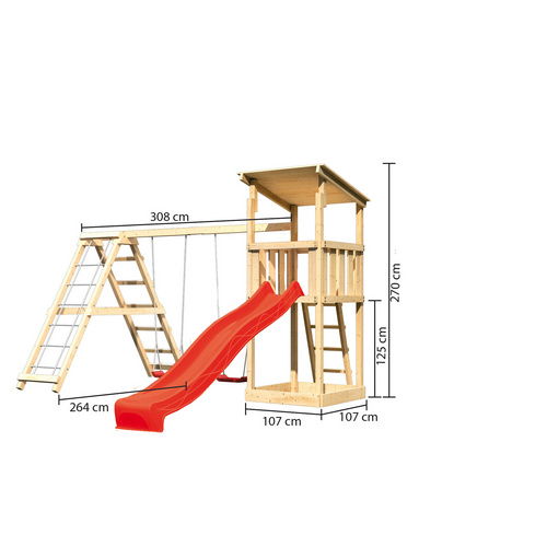 KARIBU Spielturm, BxHxT: 415 x  270 x  2...