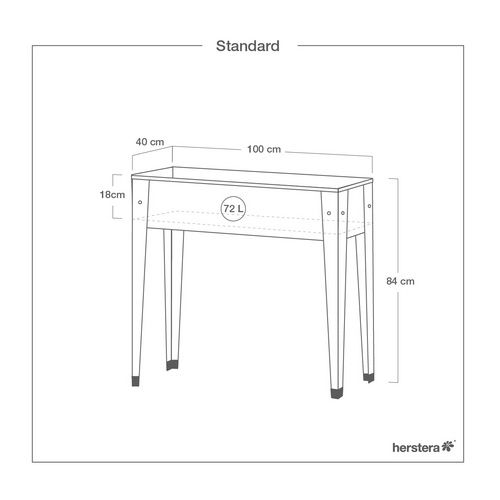 Herstera Garden Hochbeet, 80 l, rechteck...