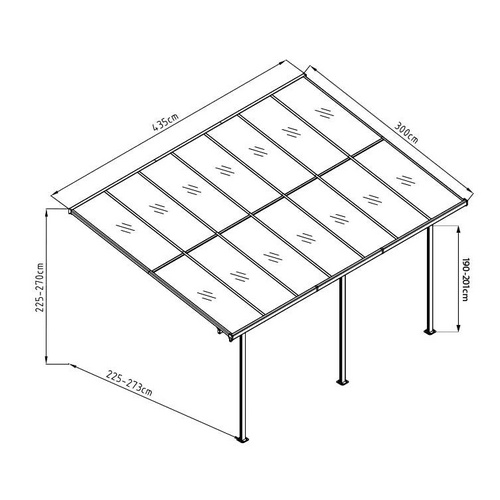 Westmann Terrassendach »Bruce«, Breite...