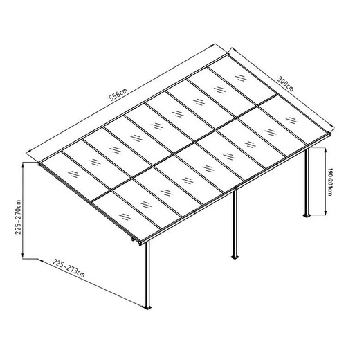 Westmann Terrassendach »Bruce«, Breite...